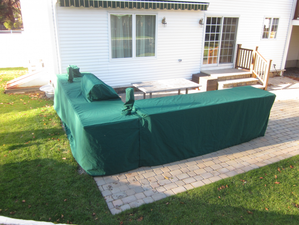 custom Weber BBQ grill cover at Boston area home